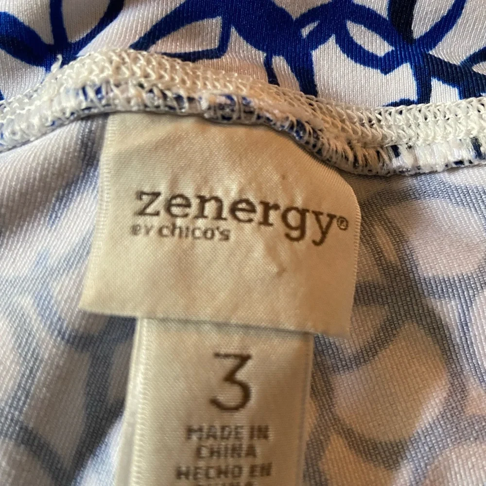 Chico's Blue and Black Patterned Leggings - Picture 4 of 4